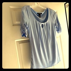 WHBM periwinkle short sleeved blouse